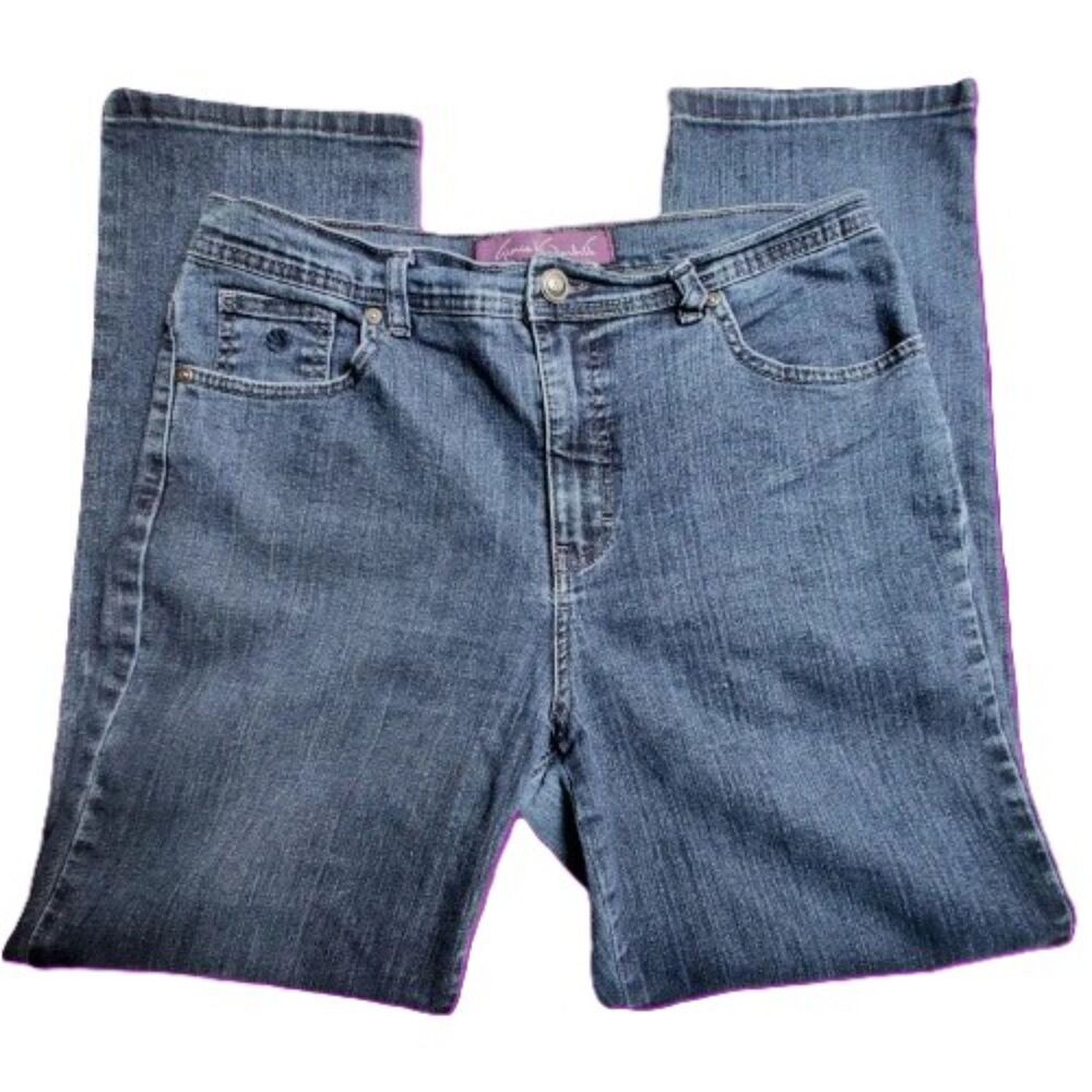 Gloria Vanderbilt Women’s Blue Denim Jeans Size 10S Classic Straight Leg